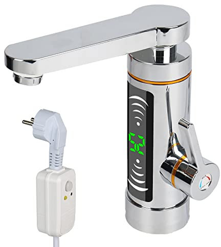 Robinet chauffe-eau électrique rotatif à 360° - Robinet chauffant avec intégré - Pour cuisine, salle de bain, caravane, camping