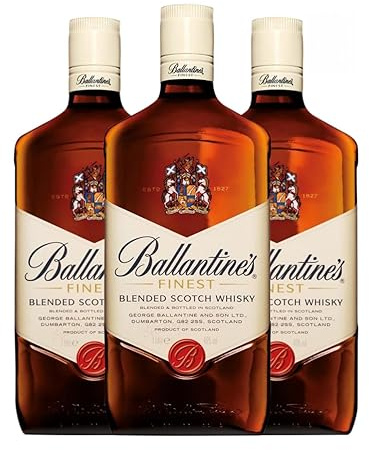 Whisky Blended Ballantine's Botella Misil 1 L (Caja de 3 Botella Misil de 1 L)
