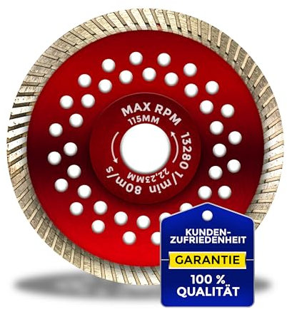 BERGMANN ® Profi-Diamanttrennscheibe (Stahlbeton, 115mm)