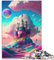 Puzzle mit 1000 Teilen, Candyland für Kinderzimmer, für Erwachsene und Kinder ab 12 Jahren, Holzpuzzle, lustiges Puzzle für die ganze Familie, Größe: 50 x 75 cm