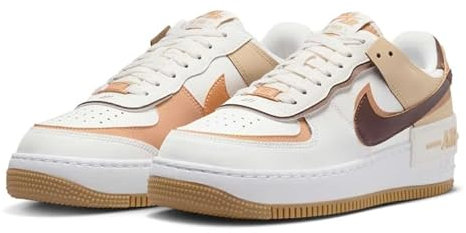 Nike Damen Air Force 1 Shadow Sneaker, Sail Flax Sesame Brown, 37.5 EU