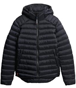 Superdry Herren Fuji Sport Steppjacke mit Kapuze Finster Marineblau L