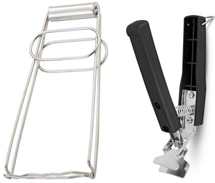 2 Pack Bowl Clips & Hot Bowl Grippers for Air Fryer, Oven, Microwave - Stainless Steel Kitchen Tool with Heat-Resistant Handle, Secure Non-Slip Grip for Hot Plates, Bowls, Pots (Dishwasher Safe)