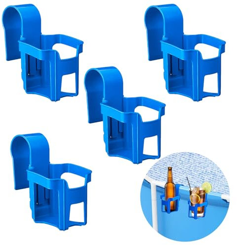 Golgner 4 Stück Getränkehalter Poolrand, Poolside Getränkehalter, Pool Becherhalter, Poolside Cup Holder, für Pool Schwimmbecken Aufstellpool Gartenbecherkorb, 9CM x 7CM