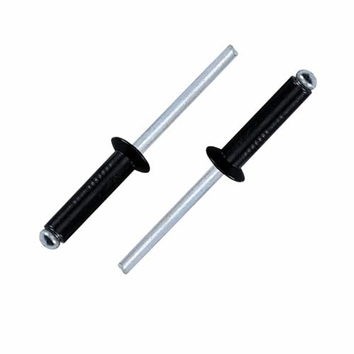 Maozaa Aluminium-Blindnieten, 4 x 18 mm, Schwarz, 100 Stück