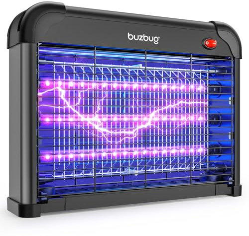 Buzbug LED Insektenvernichter, 3800V Starke Mücken- und Fliegenfalle,3 Lampen 10 Jahre Lebensdauer,Nachhaltig mit geringerem Stromverbrauch, Mückenlampe, Mückenschutz, Mückenabwehr, Insektenfänger