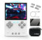 Trimui Brick - Console da gioco portatile da 3,2 pollici, display IPS 1024 x 768, 3000 mAh, sistema open source Trimui-Brick con custodia portatile e pellicola di protezione, colore: bianco