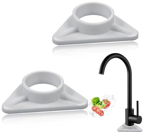 EUYKQNOI 2 PCS Renfort d’évier en plastique pour robinetterie d'éviers en acier inoxydable,Stabilisation de Plomberie pour évier en Acier inoxydable à paroi Mince Stabilisateur Anti-balancement et Res