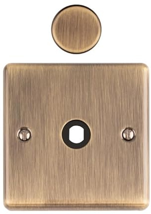 Kooples Hardware Dimmer Switch Plate Wall Mounted Light Control Cover Panel (Antique Brass)