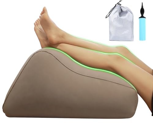 Quorvex Beinhochlagekissen Druckentlastendes faltbares Kissen | Aufblasbare Muskelentspannung Kissen Zur Erholung Wirbelsäulenentlastung Schwangerschaft Bett Sofa Für Hüfte Knöchel
