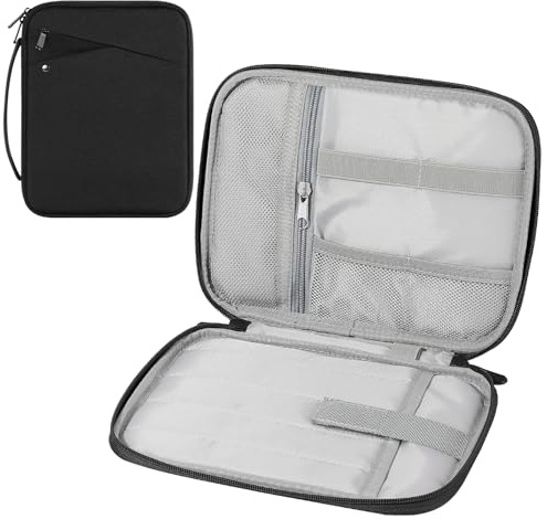 MoKo Housse pour Tablette 7-8 Pouces avec poignée | Housse pour tablette compatible avec iPad Mini A17 Pro 8,3, iPad Mini 6 8,3 et iPad Mini 5 7,9, Noir