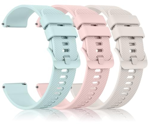 YLK Bracelets Compatible pour Ice-Watch ICE Smart 3.0 1.78 pouces, Bracelet de Rechange en Silicone à Dégagement Rapide (Rose/Starlight/Bleu Cair)