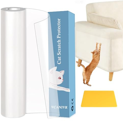 Kratzschutz Sofa Katze Kratzfolie Katzen Selbstklebend Transparent Anti Kratz Folie für Katzen, Kratzschutz Tape für Möbel, Couch, Tür & Wand 30cm x 3m (30 * 300cm)