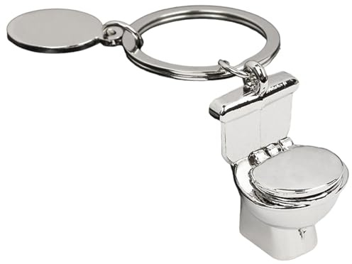 Porte-clés WC - Pendentif fantaisie en métal, accessoire de sac à main humoristique | Caractéristique de conception d'anneau, objet de décoration amusant, emplacement de sac à dos, sac à main, cadeau