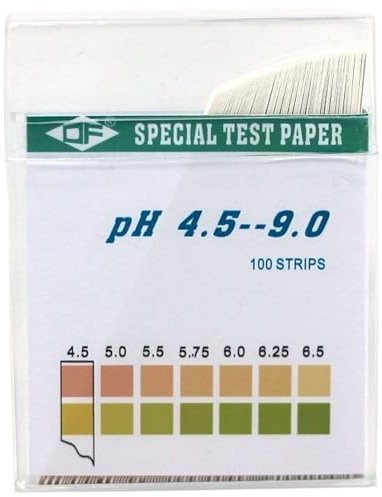 Vistnale Bodentest-Set, 100 Stück, 4, 5–9 Bereich, Bodentest-Set, einfach zu verwendendes Testerpapier, Wasser und Test für Rasen, Garten, Hof, Zuhause, Pflanzenetiketten