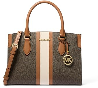 Michael Kors Becca mittelgroße Handtasche mit Streifen und Logo