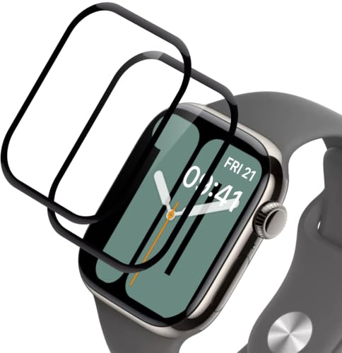 Supershieldz Protector de Pantalla para Apple Watch Series 11/10 46mm, Cristal Templado 3D Cobertura Completa, Sensible al Tacto, Sin Burbujas, Vidrio Templado para iWatch 10 46mm, 2 Piezas
