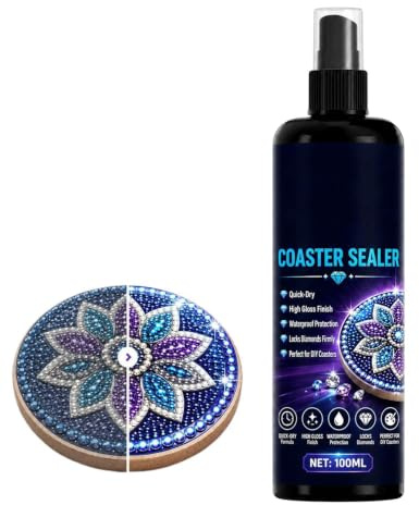 Colle Peinture Diamant 100 ml Accessoires Artistiques Portables Séchage | Vaporisateur Fixateur Puzzles Adultes Ados Puzzles Sous-Verres Projets DIY Œuvres D'Art Maison