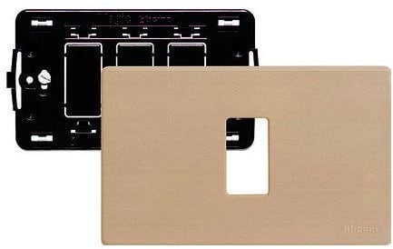 Bticino S503/11RS Placca per Punto Luce, Serie Magic, Placca Rettangolare in Resina, Robusta e Affidabile, 1 Modulo, Finitura Color Avorio
