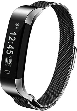 AQUARIUS AQ115 Fitness Tracker With Metal Mesh Strap With APP support (Space Grey)