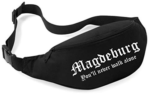 Uglyshirt89 Magdeburg Bauchtasche | Ultras Fussball Sport Fan Tasche (Schwarz)