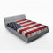 ABAKUHAUS USA Spannbetttuch, Fourth of July Independence, Soft Dekorativer Stoff Bettwäsche Rund-um Elastischer Gummizug, 140 cm x 200 cm, Weiß Dunkelblau Rot