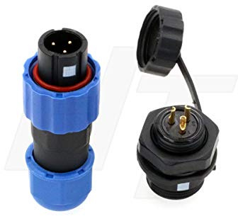 HangTon SD13 3 Pin Plug Panel Socket Aviation Circular Waterproof IP68 Plastic Connector Male Female 5A 250V for Outdoor Power System