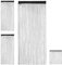 Relaxdays 3 x Fadenvorhang schwarz, kürzbar, Fadengardine, Tunneldurchzug, für Türen & Fenster, Fransenvorhang, 90x245, Black