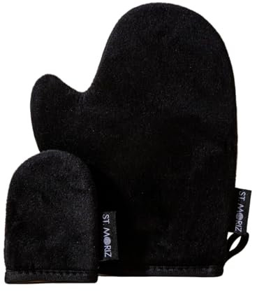 St Moriz Luxury Double Sided Tanning Mitt & Mini Face Mitt Duo Pack | Full-Size Body Mitt & Face Mitt For Even Fake Tan Coverage, Stain Free Hands & Streak Free Finish | Fake Tan Mitt | Pack of 2