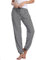 Nieery Pyjamahose Damen Baumwolle Schlafanzughose Lang Jogginghose Sporthose Sweatpants Freizeithose Hausanzug Nachtwäsche Schwarz-Streifen S
