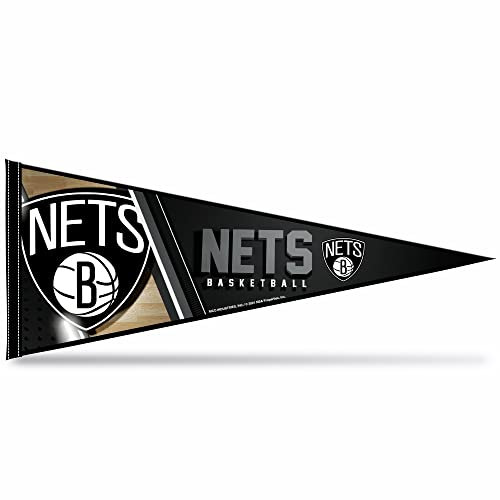 Rico Industries NBA Basketball Brooklyn Nets Primary Filz-Wanddekoration, 30,5 x 76,2 cm, ideal für Zuhause/Schlafzimmer/Männerhöhle