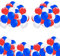 5 inch White Red Blue Balloons Latex Mini Balloons, 105 Pcs SmallBalloons Union Jack Party British Party.Balloon Helium.Balloon for VJ Day 80th Anniversary Union Jack Coronation Souvenir Decoration