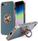 DOGODON Design für iPhone SE 3/2 (2022/2020), iPhone 8 & iPhone 7 Hülle, 4.7 Zoll, integrierte 360 ° drehbare Ringhalterung, magnetischer Ständer, ultradünne Kantenbeschichtung, Schutzhülle (Grau)