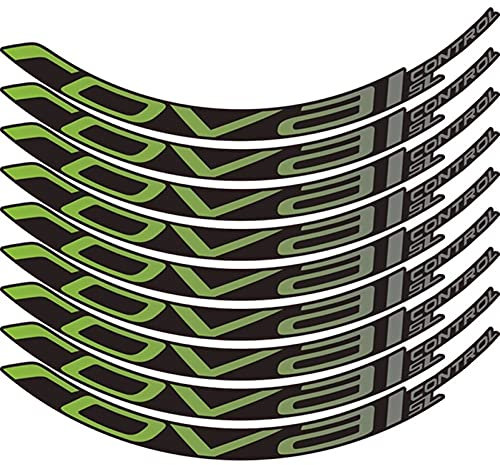 BUSEB Adesivi for Biciclette for Mountain Bike r-o-v-a-l Control SL29 Adesivo a Colori della Ruota del Cerchio di Larghezza 25 mm di Larghezza MTB Decalcomanie di Cerchioni (Color : Green Gradient)