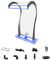 LONGRUN Wasserfall S -förmiger Spillway Acryl Schwimmbad Brunnen mit Farbwechsel LED -Licht, Außenteich Wasserfälle Kit für Garten Terrasse Pool Koi Ponds Dekoration -24.5x52x33cm