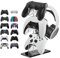 Linkidea Universal 3-Tier-Headset-Ständer und Controller-Ständer Gaming-Zubehör, kompatibel mit PS5 DualSense Edge, Xbox Elite/Core Wireless, Switch Pro Controllern (Schwarz)