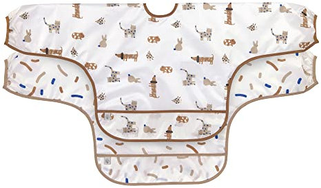 LÄSSIG Baby Langarmlätzchen Set (2 St.) zum Binden Auffangschutz/Long Sleeve Bib Little Mateys royal blue