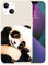 MAYCARI Cute Funny Panda Phone Case for iPhone 12/12 Pro, White Liquid Silicone Girly Cases,Cartoon Soft Gel Rubber Full-Body Protective Microfiber Lining Shockproof Cover for Boys, Women, Men