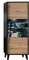 58 aufm Kessel Stauraumelement Jaida 65x171x39 Stauraumschrank Schwarz/Artisan 10098