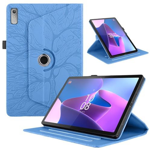 TEDTIKJT Tablet Cover per Lenovo Tab P11 2nd Gen 11.5 2022 Custodia/Lenovo Qitian K11 Gen2 2024 Cover PU Pelle 360°Ruotabile Multi Angolo Custodia Flip Protettiva Supporto Cover, Albero Blu