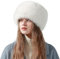 OneChance Damen Wintermütze Warme Pelzmütze Kunstfellmütze Weich Eimerhut Outdoor Mütze Weiß