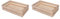 Rayher 62728000 Holzkiste Latten-Optik, 35,5 x 20,3 x 8,4 cm, Holz FSC zertifiziert, plus 2 Wandhaken, Pappelholz glatt geschliffen, Lattenkiste zum bemalen (Packung mit 2)