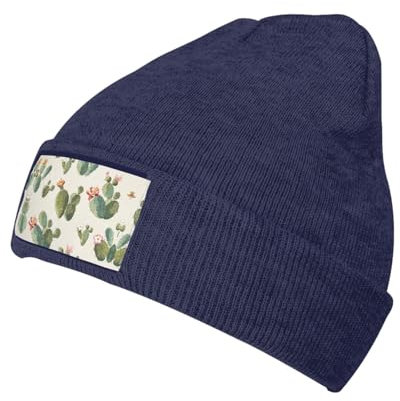 ZISHAK Niedliche Kaktus-Mütze, Unisex, modisch, gestrickt, perfekt für kaltes Wetter, bequeme und warme Mütze, Niedlicher Kaktus, Einheitsgröße