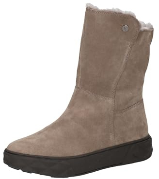 Caprice Damen Stiefel mit Reißverschluss aus Leder, Braun (TAUPE SUEDE), 40