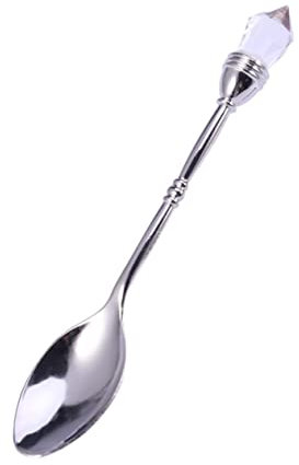 OUNONA Kaffeelöffel Im Hofstil Vintage Kaffeelöffel Rührlöffel Aus Edelstahl Esslöffel Zuckerlöffel Rostfrei Vintage Geschnitzte Löffel Servierlöffel Kristall Diamant