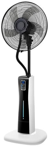 LYUCAYHQ Ventilatore Nebulizzatore con Telecomando, Oscillazione Velocità Multiple, Ventilatore Industriale, per Casa, Patio, Bianco