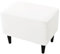 ZJQJRMB Samt Ottomane Schonbezug Rechteckig,Weich Hockerbezug Elastisch Falten Bezug Für Ottomane Waschbar Sofahusse Zum Wohnzimmer-White||S