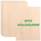ZOFUN Lot de 6 plaques de contreplaqué A3 de 6 mm - 420 x 300 mm - En contreplaqué de bouleau - Découpe fine - Pour travaux manuels, travail du bois, travail laser, pyrogravure, modélisme, cadeaux