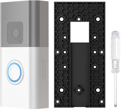 Selbsthaftende Ring Doorbell Halterung Video Türklingel Halterung Ohne Bohren für Video Doorbell 4/3/3 Plus/Akku-Videotürklingel Plus, Ring Kamera Klingel Klebehalterung Doorbell Zubehör