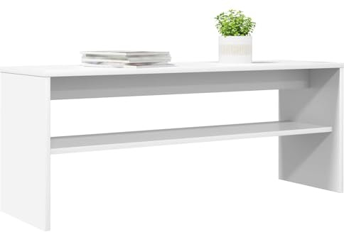 vidaXL TV-Schränk 100 x 30 x 40 cm Weiß Holzwerkstoff